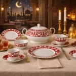 SERVICE DE 38 PCS ARABESQUE ROUGE