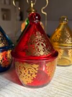 ✨ Lot de bonbonnières motif Amira en verre coloré – Raffinement et tradition ✨ – Image 6